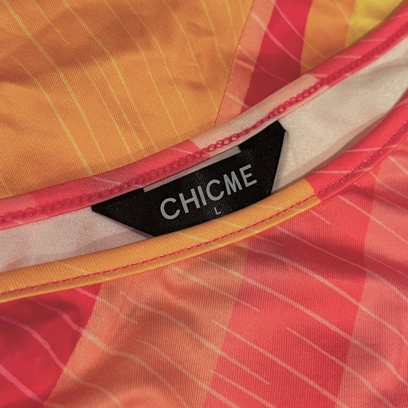 ChicMe Vibrant Multi-Color One-Shoulder Print Slit Maxi Sundress (NWOT) - Picture 8 of 12